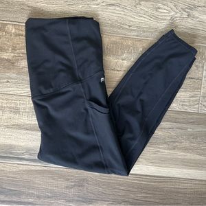 Fabletics High-Waisted PureLuxe Maternity 7/8 Leggings in Black Large